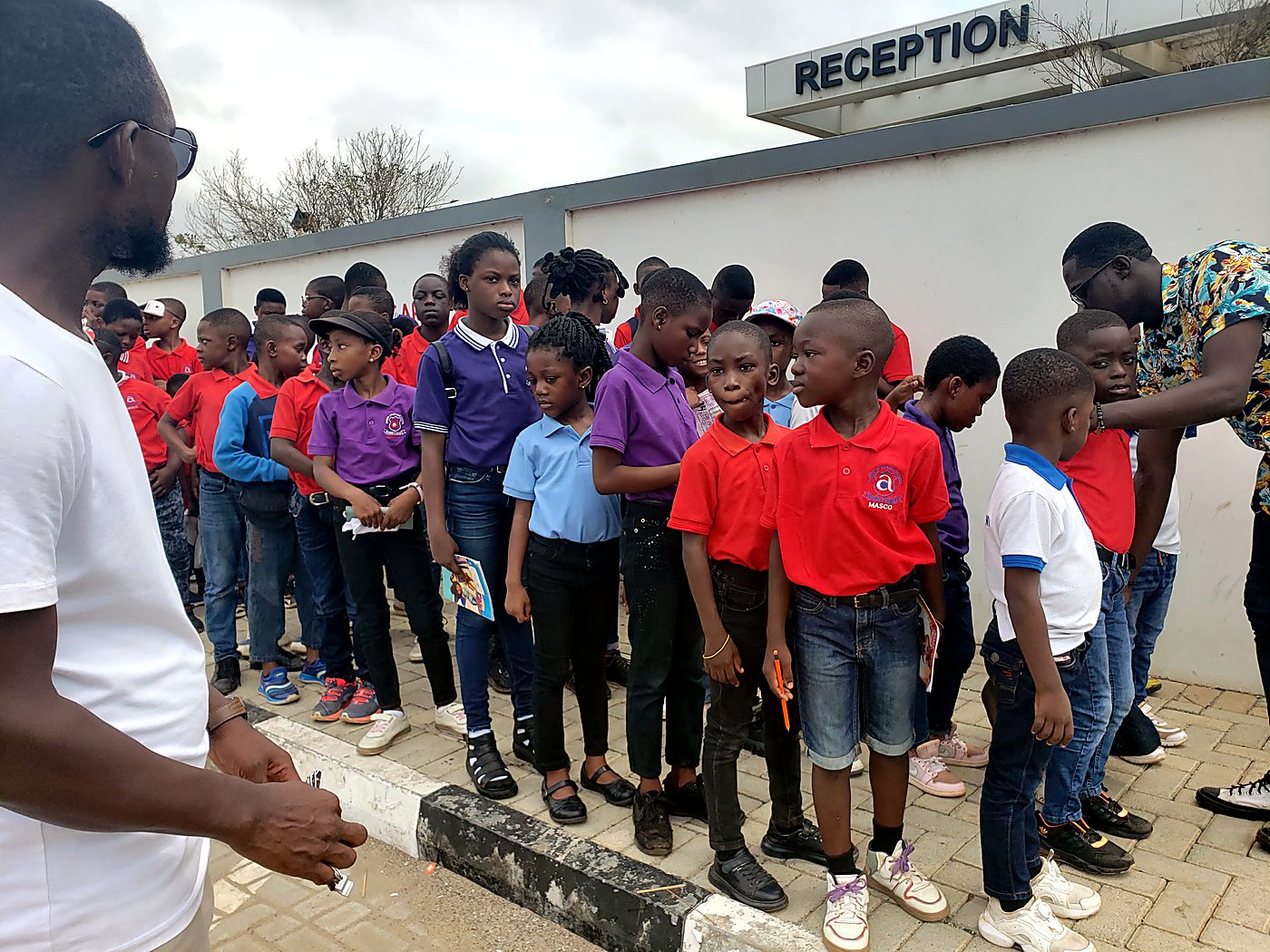 Pupils on an educational excursion